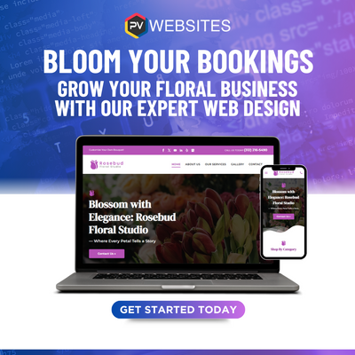 Florist Website & Monthly Hosting - Party Vendor Websites