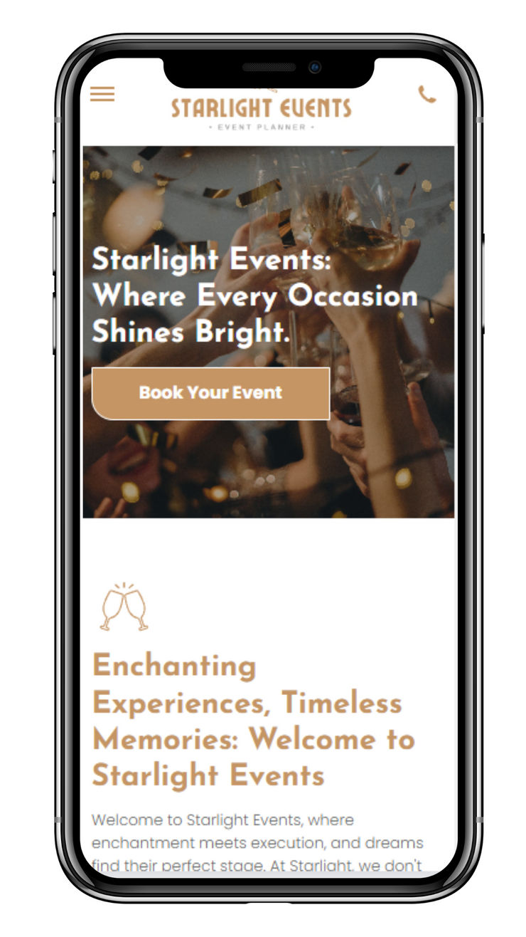 Event Planner Website & Monthly Hosting - Party Vendor Websites