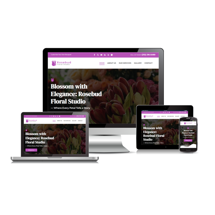 Florist Website & Monthly Hosting - Party Vendor Websites