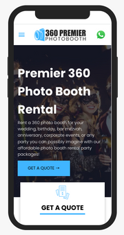 Photo Booth Website & Monthly Hosting - Party Vendor Websites