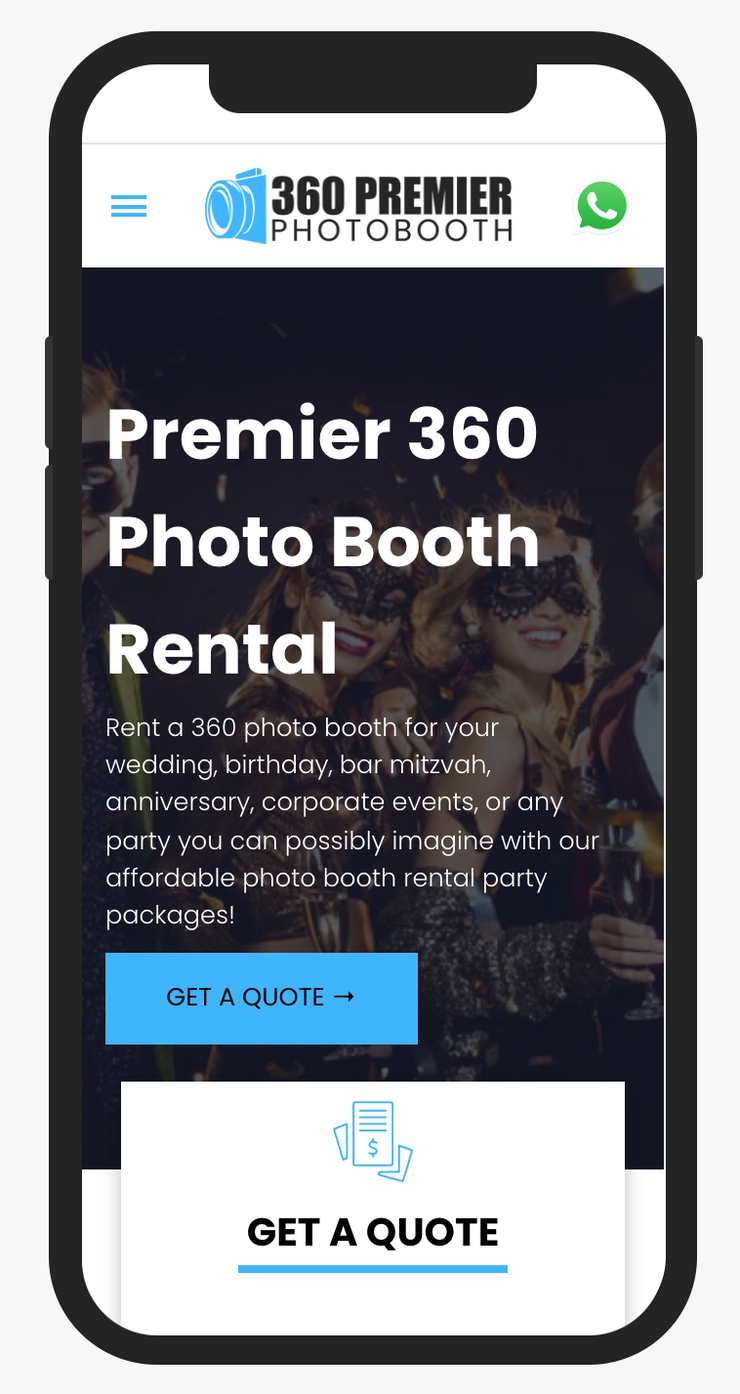 Photo Booth Website & Monthly Hosting